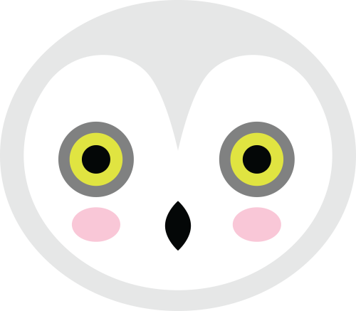 (s169-17-1C) Snowy Owl Face