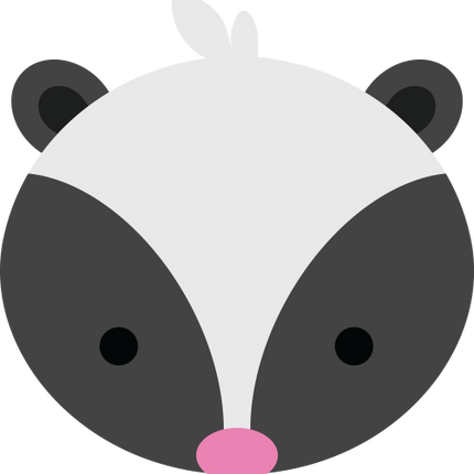 (s169-14-1G) Skunk Face