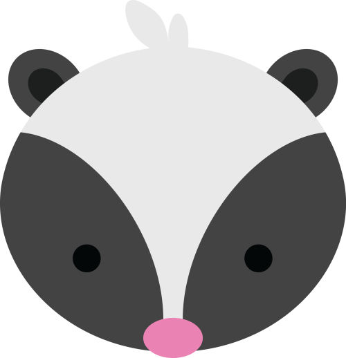 (s169-14-1G) Skunk Face