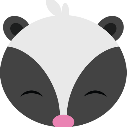 (s169-14-1P) Skunk Face