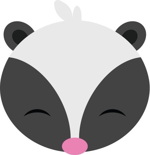(s169-14-1P) Skunk Face