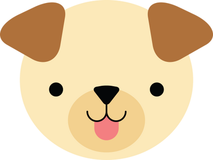 (s169-15-1O) Dog Puppy Face