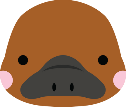 (s169-16-H) Platypus Face