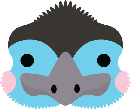 (s169-16-1J) Emu Face