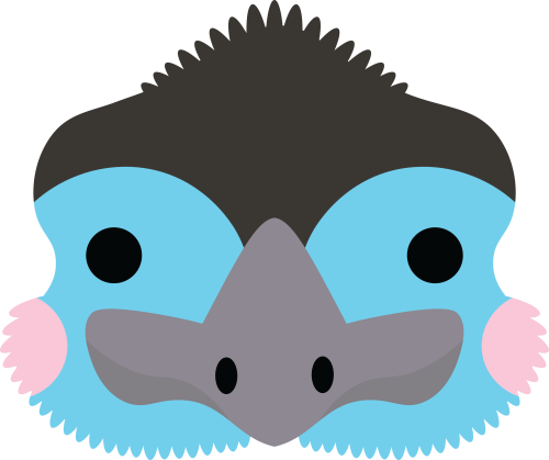 (s169-16-1J) Emu Face