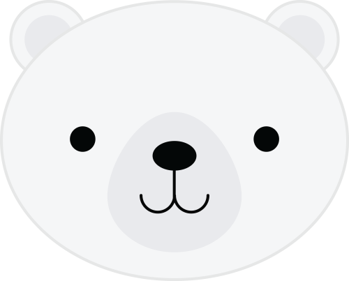 (s169-17-G) Polar Bear Face