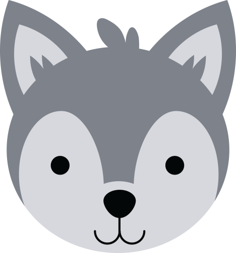 (s169-17-1H) Wolf Face