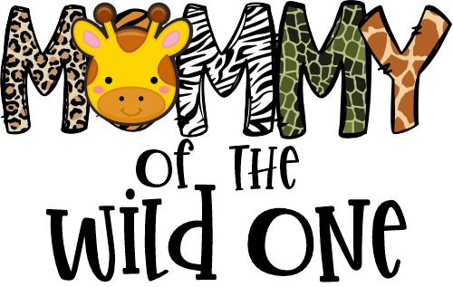(s169-13-1T) Wild One Family Custom Text Animal Faces Safari 20 Animal Styles