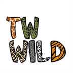 (s169-13-1V) Two Wild Animal Faces Safari 20 Animal Options