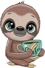 (s133-01-C) Cute Cartoon Sloth Coffee Cup