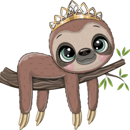 (s133-01-H) Cute Cartoon Sloth Tiara Crown