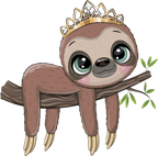 (s133-01-H) Cute Cartoon Sloth Tiara Crown