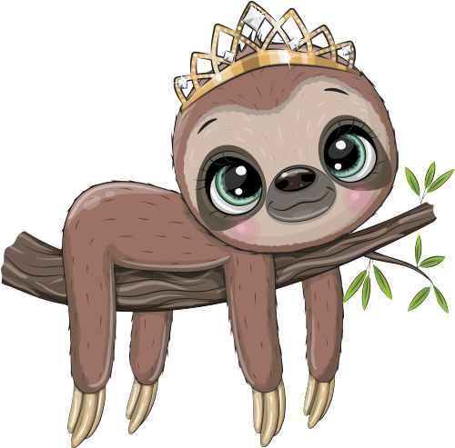 (s133-01-H) Cute Cartoon Sloth Tiara Crown