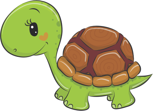 (s133-10-E) Cute Cartoon Turtle