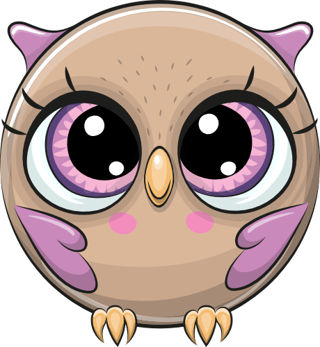 (s133-11-A) Cute Cartoon Owl