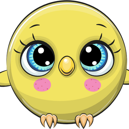 (s133-11-C) Cute Cartoon Bird Chick