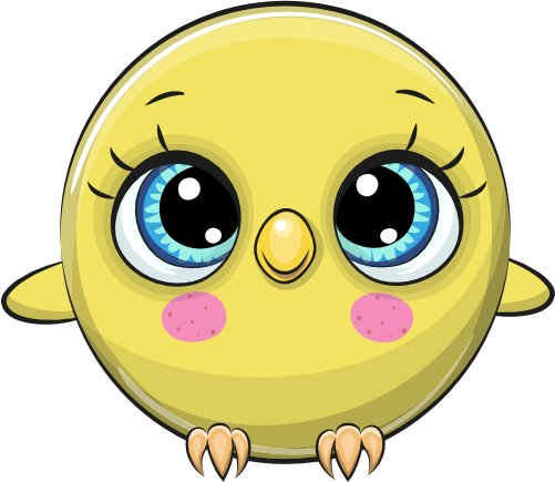 (s133-11-C) Cute Cartoon Bird Chick