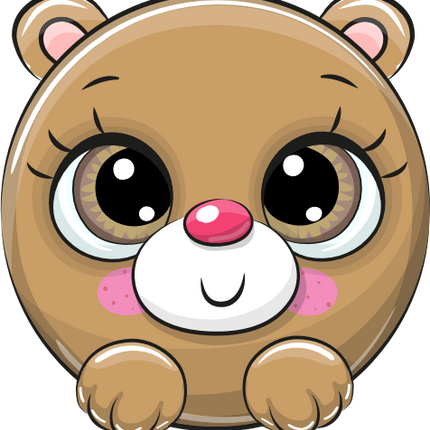 (s133-11-E) Cute Cartoon Bear