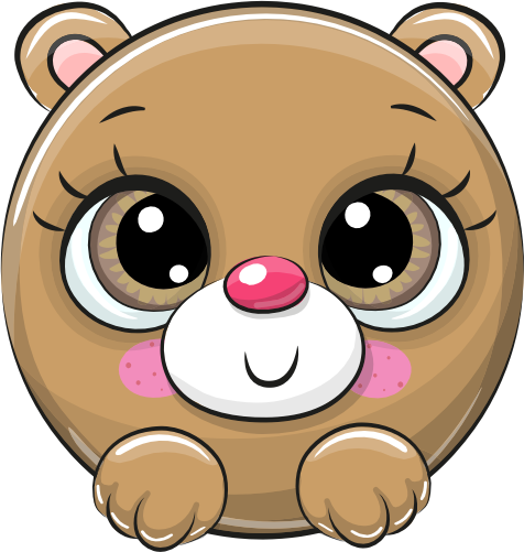 (s133-11-E) Cute Cartoon Bear