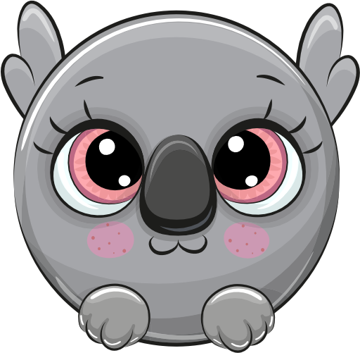 (s133-11-F) Cute Cartoon Koala