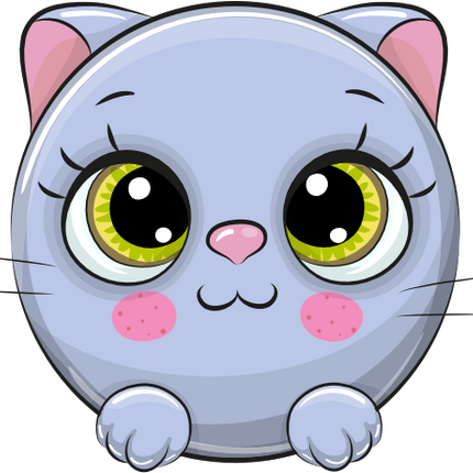 (s133-11-H) Cute Cartoon Cat