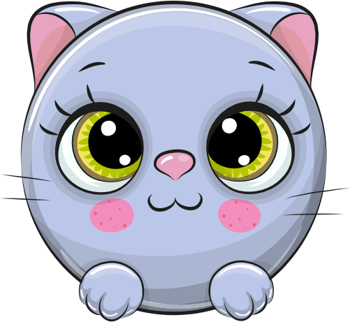 (s133-11-H) Cute Cartoon Cat