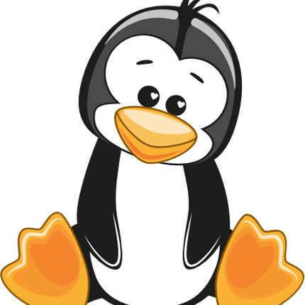 (133-12-B) Cute Cartoon Penguin