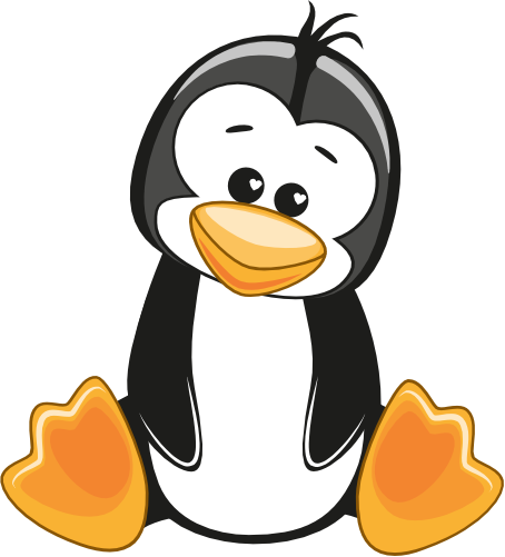 (133-12-B) Cute Cartoon Penguin