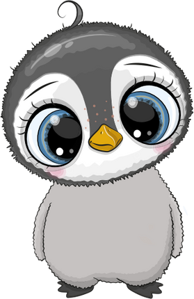 (133-12-C) Cute Cartoon Penguin