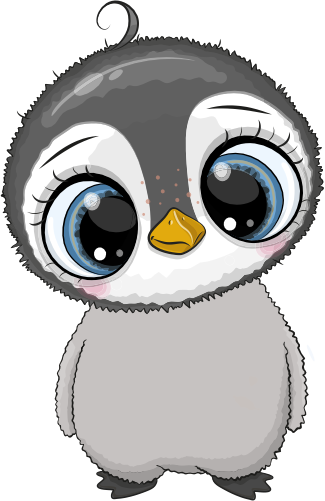 (133-12-C) Cute Cartoon Penguin