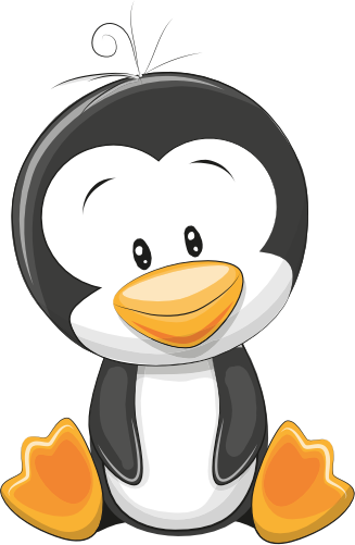 (133-12-E) Cute Cartoon Penguin