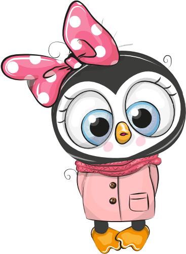 (133-12-G) Cute Cartoon Penguin