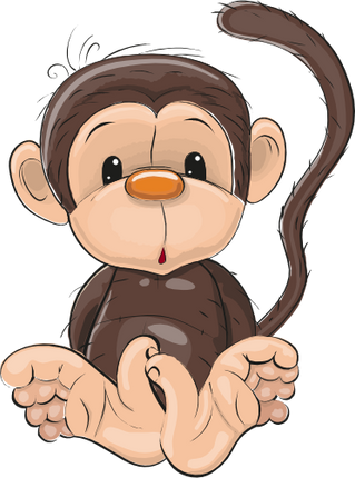 (s133-15-B) Cute Cartoon Monkey