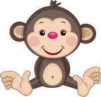 (s133-15-C) Cute Cartoon Monkey