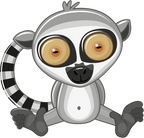 (s133-15-D) Cute Cartoon Ring Tail Lemur