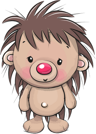(s133-17-B) Cute Cartoon Hedgehog