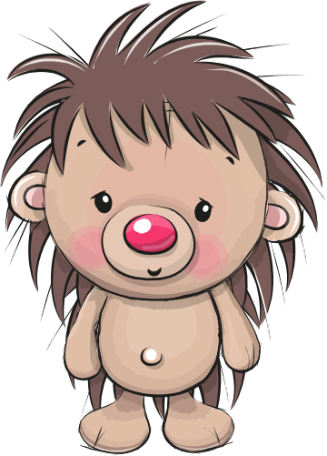 (s133-17-B) Cute Cartoon Hedgehog