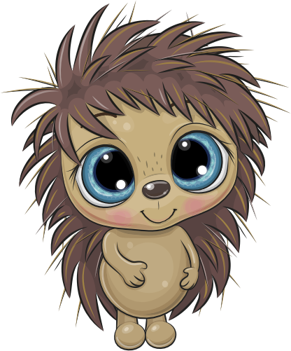(s133-17-C) Cute Cartoon Hedgehog