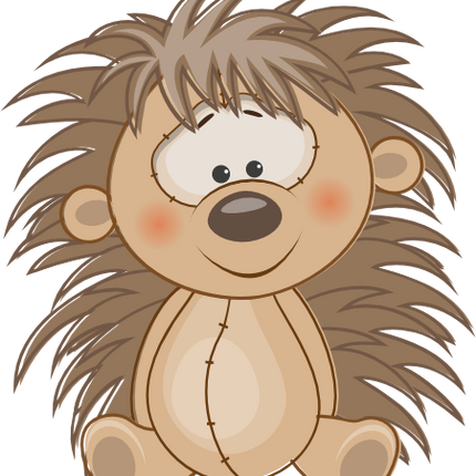 (s133-17-D) Cute Cartoon Hedgehog