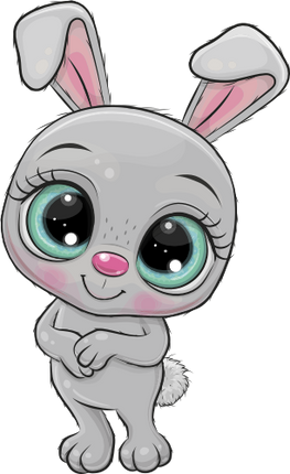 (s133-02-A) Cute Cartoon Bunny Rabbit