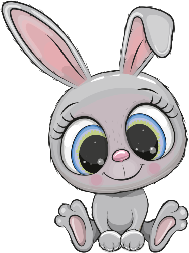 (s133-02-B) Cute Cartoon Bunny Rabbit