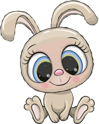 (s133-02-C) Cute Cartoon Bunny Rabbit