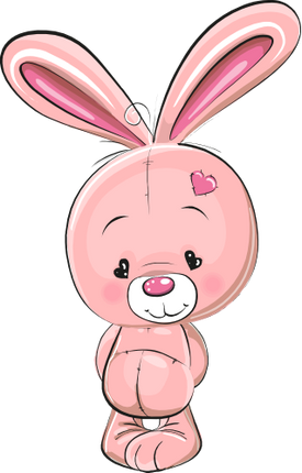 (s133-02-D) Cute Cartoon Bunny Rabbit