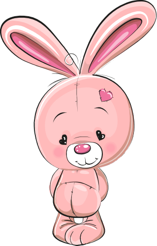 (s133-02-D) Cute Cartoon Bunny Rabbit