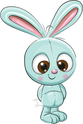 (s133-02-E) Cute Cartoon Bunny Rabbit