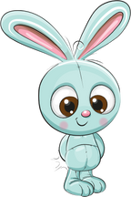 (s133-02-E) Cute Cartoon Bunny Rabbit