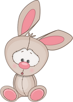 (s133-02-F) Cute Cartoon Bunny Rabbit
