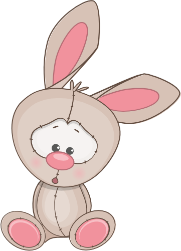 (s133-02-F) Cute Cartoon Bunny Rabbit