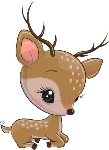 (s133-20-A) Cute Cartoon Deer