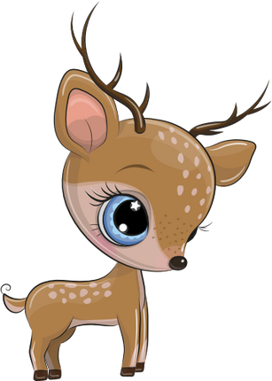 (s133-20-B) Cute Cartoon Deer